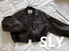 SLY ダークブラウン 合成皮革ジャケット サイズ2のサムネイル