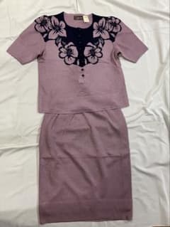 古着 ニット 斎藤都世子 レトロ 花柄ニットジャケット 良品 TOYOKO SAITO 斎藤都世子 トヨコサイトウ ボーダー ニット