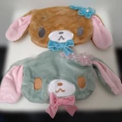 シュガーバニーズ ふわふわぬいぐるみポーチ 2種セット　くろうさ＆ミントうさのサムネイル