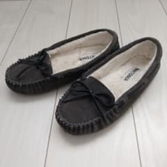 【美品】MINNETONKA モカシン ダークグレー ボア 25cmのサムネイル