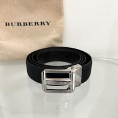 新品未使用　BURBERRY ブラックレザーベルトのサムネイル