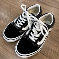 VANS キッズ スニーカー ブラック ホワイト18cmのサムネイル