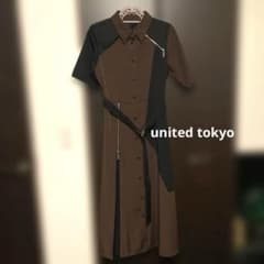 【UNITED TOKYO】ブロッキングジップワンピース Sのサムネイル