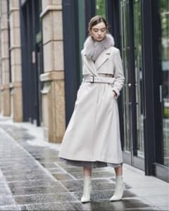 And Couture ❤︎ FOXファー付きウールトレンチコートのサムネイル