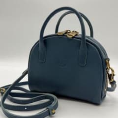 極美品 イルビゾンテ ショルダーバッグ 2way レザー ブルーデニム