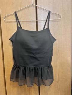 GU カップ付き キャミソール ブラック チュール裾のサムネイル