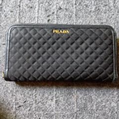 美品✨ プラダ 長財布 ラウンドファスナー キルティング テスート 黒