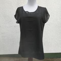 未使用 黒 シースルー袖 Tシャツのサムネイル