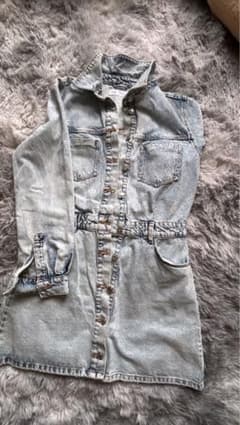 ZARA ライトブルー デニムジャケット Lのサムネイル