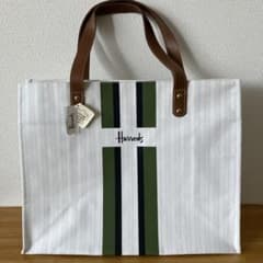 【新品未使用】Harrods トートバッグ ストライプデザインのサムネイル