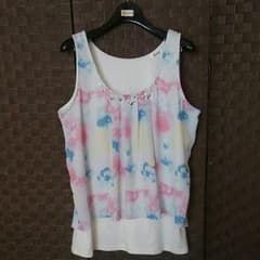 中古！花柄 ノースリーブ ブラウスのサムネイル