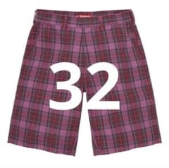 Supreme work short purple plaid Mサイズ - メルカリ