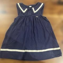 セーラーカラー ワンピース 80サイズ ネイビー 女の子のサムネイル