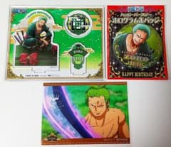 ゾロ バースデー缶バッジ アクリルスタンド 特典 麦わらストア