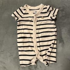 babyGap ボーダー ロンパース クマさん　(50cm/0〜3M)のサムネイル
