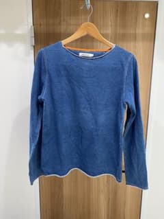 さ*3様 デニムブルー 長袖カットソー　定価10000円　ヴィンテージのサムネイル