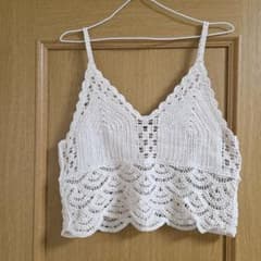 アイボリー レース編み ビスチェ Mサイズ