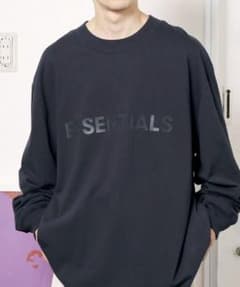 ESSENTIALS ブラック 長袖カットソーのサムネイル