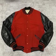 希少 50s-60s Varsi-Jac ヴィンテージ レザースタジャン 赤×黒 m16357110564_1.jpg?1770979280
