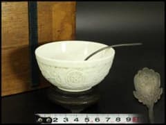 中国美術 白磁 筆洗碗 匙 台 文房四宝(P183) - メルカリ