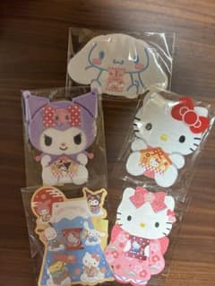【新品】ポチ袋サンリオ　クロミ　キティ　シナモンロール　ふかふかポチ袋のサムネイル