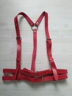 ハーネスベルト 赤 合成皮革