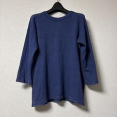 【WAREHOUSE】Freedom Sleeve 3/4 Sleeve T-Shirt Navy M