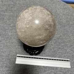 S-004【新品】スモーキークォーツ約10cm大玉スフィア(木製台座付)のサムネイル