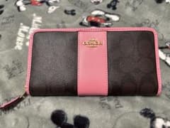 【新品】COACH⭐︎長財布⭐︎シグネチャー⭐︎ピンク⭐︎コーチのサムネイル