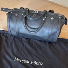 メルセデス ベンツ バッグ ボストン フェイク レザー 黒　ノベルティ メルセデス ベンツ バッグ ボストン フェイク レザー 黒 ノベルティ