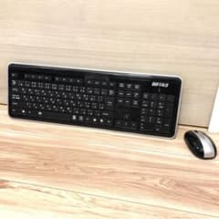 iBUFFALO USB ワイヤレスキーボード&マウス　BKBUW03BKAのサムネイル