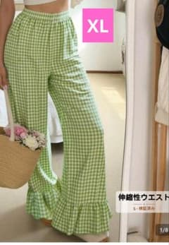 SHEIN チェックイージーパンツ XLのサムネイル