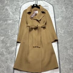 新品タグ付♡カシミヤ マックスマーラ ベルテッドコート キャメル M