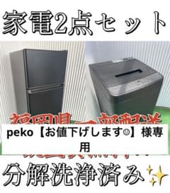 B39 分解洗浄済み✨ 家電2点セット 冷蔵庫 洗濯機 一人暮らし 高年式