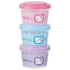 ジョイント式薄肉保存容器3Pセット 【ハローキティ カオハナ】 スケーターのサムネイル