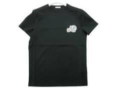 サイズS□新品 本物□モンクレール 2連ロゴTシャツ 半袖 TEE 黒 メンズ 