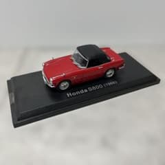 ○【1/43】ホンダ S800 (1966) レッドクローズドボディ希少ミニカー