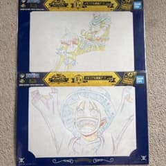 ONE PIECE 一番くじ メモリアル原画アート クリアファイルセット＋オマケのサムネイル