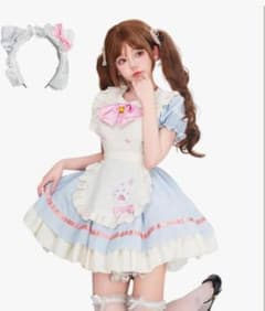 猫耳カチューシャ付き メイド服 コスプレ　Mのサムネイル