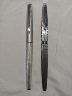 WATERMAN C/F モアレ 18K＆PILOT 18K-WG 万年筆 2本 WATERMAN C/F モアレ 18K＆PILOT 18K-WG 万年筆 2本 - メルカリ