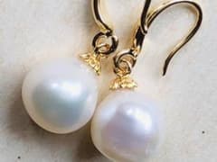 少し訳あり☆本真珠ピアス パールピアスのサムネイル
