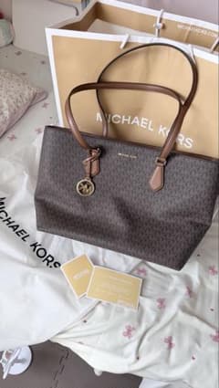 MICHAEL KORS トートバッグ MKシグネチャー ブラウンのサムネイル