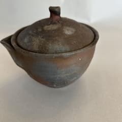 『値引き』【珍しい】備前焼　人間国宝　藤原啓　作　宝瓶　急須 値引き』【珍しい】備前焼 人間国宝 藤原啓 作 宝瓶 急須 - メルカリ