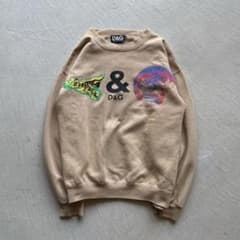 90s dolce&gabbana brown graphic sweat - メルカリ
