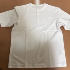 ヘンリーネック Tシャツ ホワイト Sサイズのサムネイル
