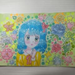 手描きイラスト1点物　硬質カードA6付 366のサムネイル