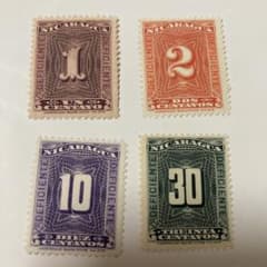 ニカラグア 不足料金用切手4種 未使用一部裏糊無 1900 - メルカリ
