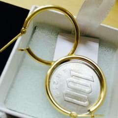 Sale,sale,sale 値段下げました‼18金ラウンドピアスのサムネイル