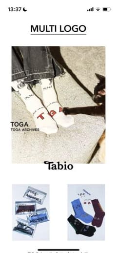 TOGA ARCHIVES tabio マルチロゴソックス　22.5〜24.5のサムネイル