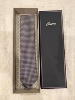 新品未使用・箱付き】Brioni ブリオーニ ネクタイ ネイビー×ゴールド